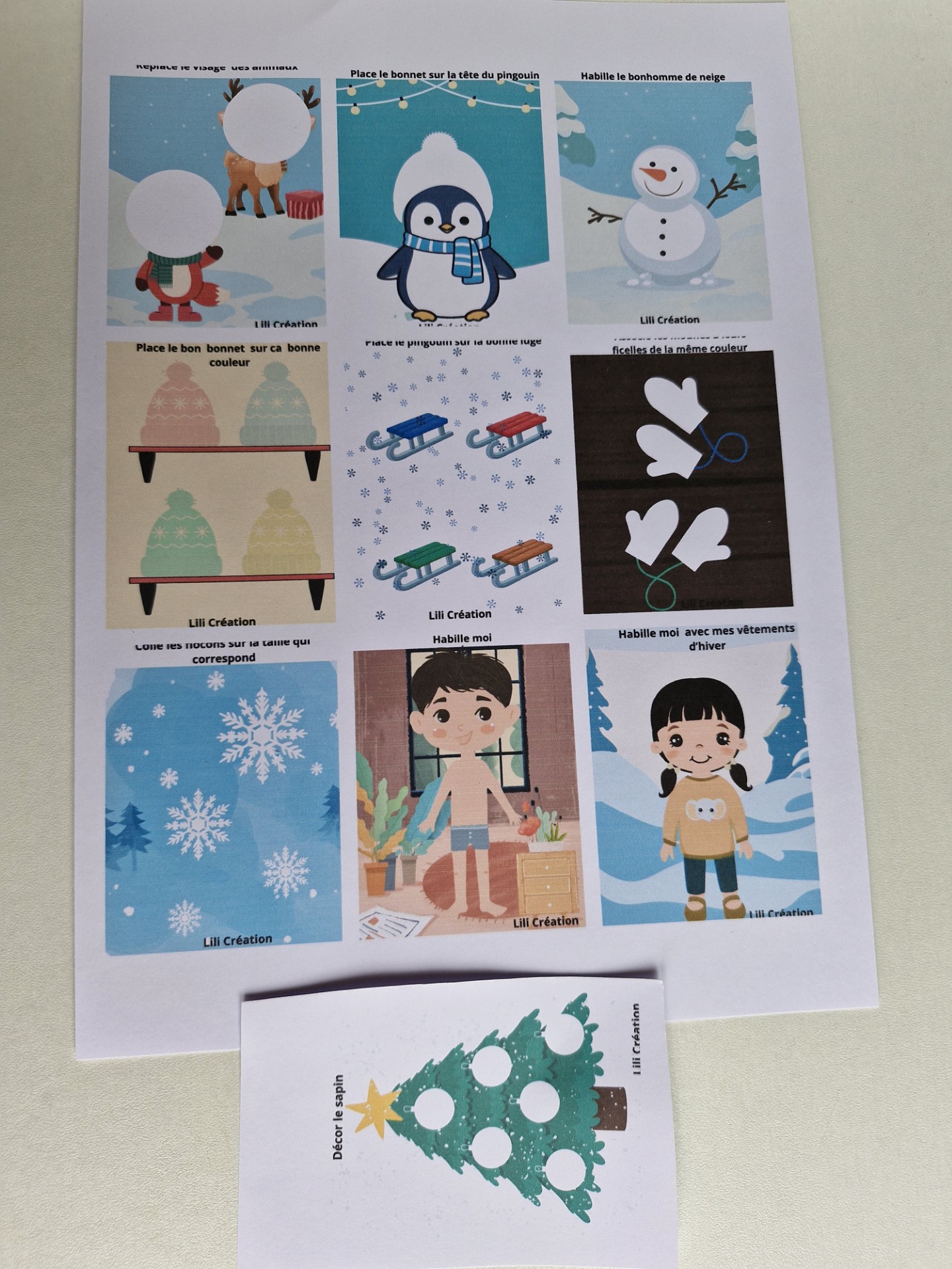 Livret Activités sur l'hiver + Pochette de rangement – Image 4